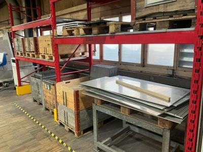 Overview picture of various plate materials & semi finished products